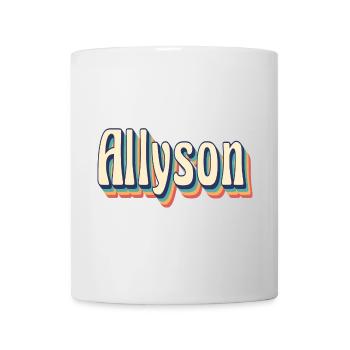 Allyson Retro T-Shirt Vintage T-Shirt Gift - Mug - white - Front