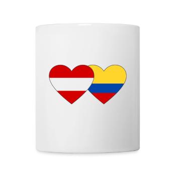 Austria Colombia Flag Heart - Mug - white - Front