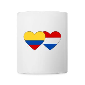 Colombia Holland Flag Heart - Mug - white - Front