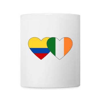 Kolumbien Irland Flagge Herz - Tasse - Weiß - Vorne