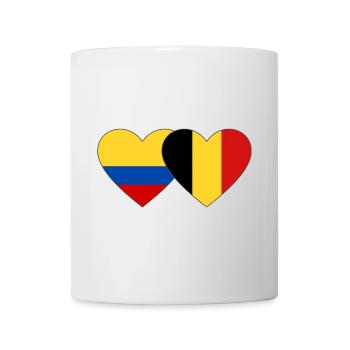 Colombia Belgium Flag Heart - Mug - white - Front