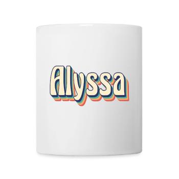 Alyssa t-shirt retro vintage t-shirt gift idea - Mug - white - Front