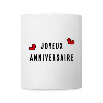 JOYEUX ANNIVERSAIRE - Mug blanc - blanc - Devant