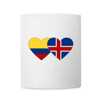 Kolumbien Island Flagge Herz - Tasse - Weiß - Vorne