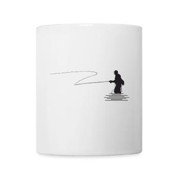 Motiv Fliegenfischen, Fly-fishing - Tasse - Weiß - Vorne