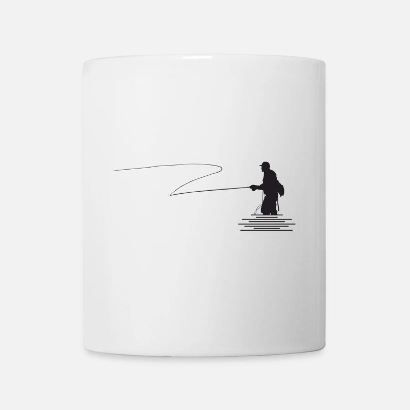 Motif Pêche à la mouche, Pêche à la mouche - Mug blanc - blanc