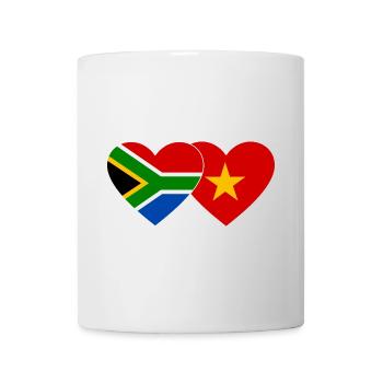 Afrique du Sud Vietnam Drapeau Coeur - Mug blanc - blanc - Devant