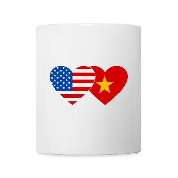 Drapeau du Vietnam des États-Unis - Mug blanc - blanc - Devant