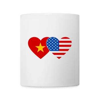 Vietnam USA Flag Heart Used - Mug - white - Front
