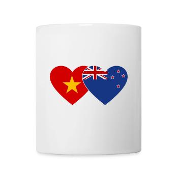 Drapeau Vietnam Nouvelle-Zélande Cœur - Mug blanc - blanc - Devant