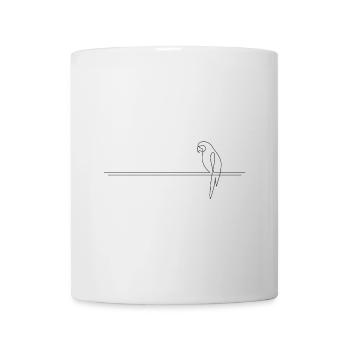 Papagei auf der Leine - Tasse - Weiß - Vorne