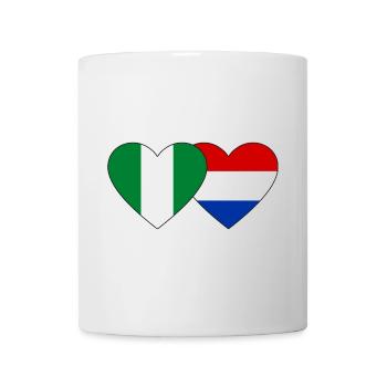 Nigeria Holland Flag Heart - Mug - white - Front