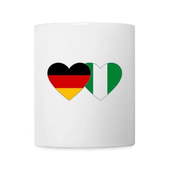 Germany Nigeria Flag Heart - Mug - white - Front