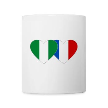 Nigeria France Flag Heart - Mug - white - Front