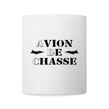 Avion de Chasse - Mug blanc - blanc - Devant