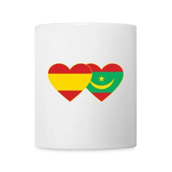 Espagne Mauritanie Drapeau Coeur - Mug blanc - blanc - Devant