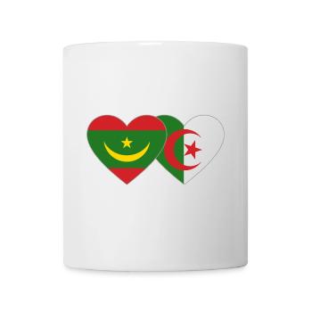 Algérie Mauritanie Drapeau Cœur - Mug blanc - blanc - Devant