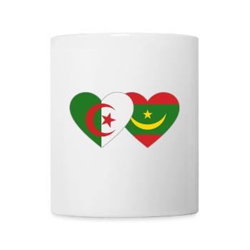 Algérie Mauritanie Drapeau Cœur - Mug blanc - blanc - Devant