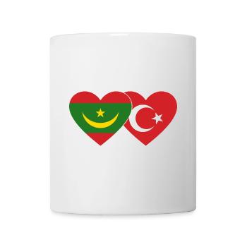 Mauritanie Turquie Drapeau Cœur - Mug blanc - blanc - Devant