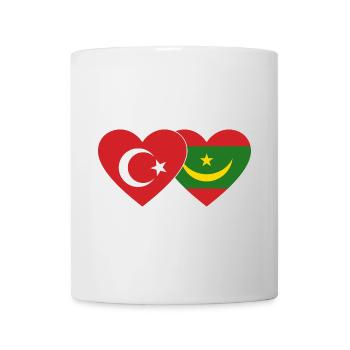Turquie Mauritanie Drapeau Coeur - Mug blanc - blanc - Devant