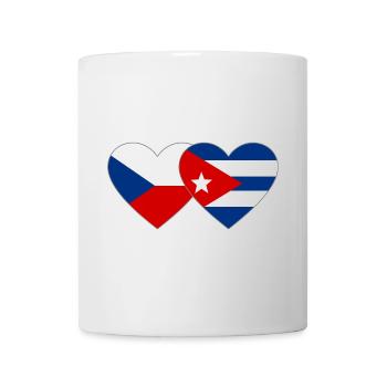 Czech Republic Cuba Flag Heart - Mug - white - Front