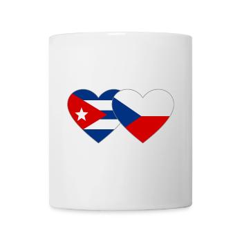 Kuba Tschechien Flagge Herz - Tasse - Weiß - Vorne
