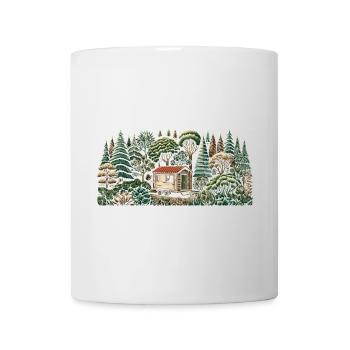 living close to nature with a tiny house in the forest - Mug - white - Front