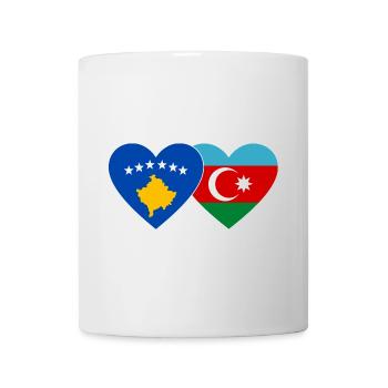 Kosovo Azerbaijan Flag Heart - Mug - white - Front