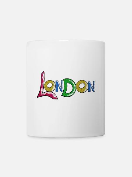 Vibrant London lettering in gradient - Mug - white