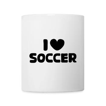 Fußball Liebe Herz Logo Fußballer Symbol icon - Tasse - Weiß - Vorne