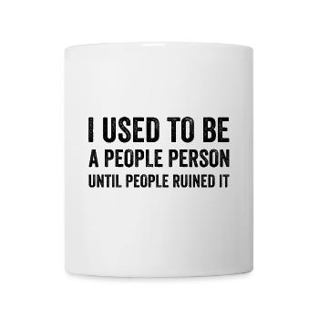 J’étais une personne sociable - Mug blanc - blanc - Devant