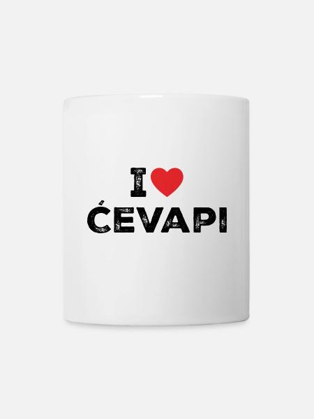 I Love Cevapi - I Heart Cevapi - Balkan Food - Mug blanc - blanc