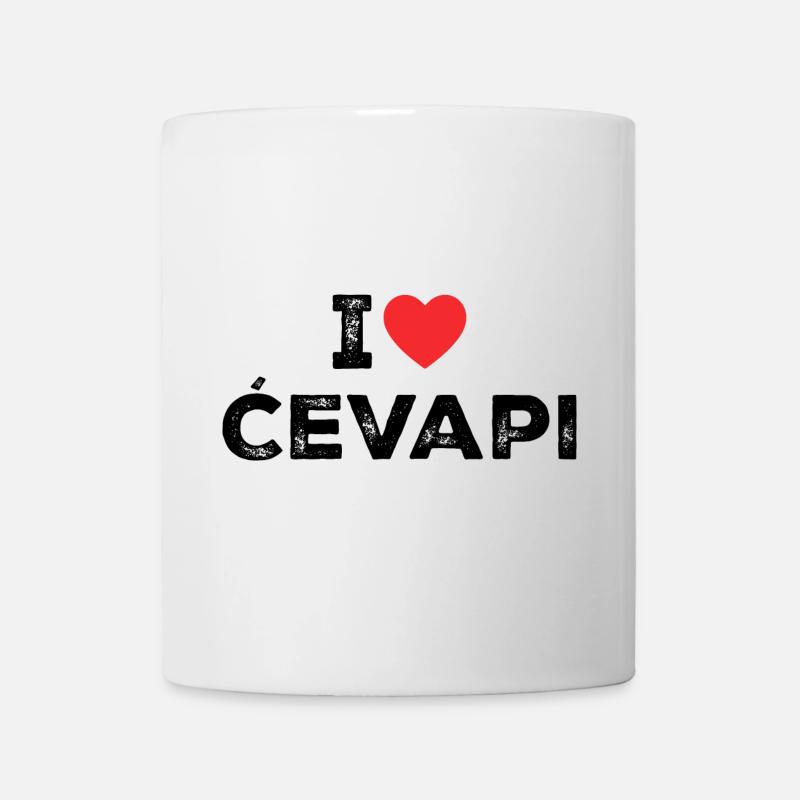 I Love Cevapi - I Heart Cevapi - Balkan Food - Mug blanc - blanc