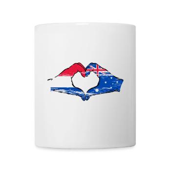 Holland Australia flag heart shape used - Mug - white - Front