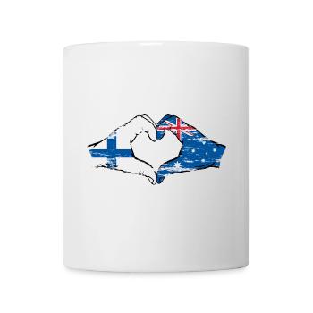 Finnland Australien Flagge Herzform used - Tasse - Weiß - Vorne