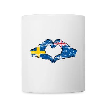 Schweden Australien Flagge Herzform used - Tasse - Weiß - Vorne