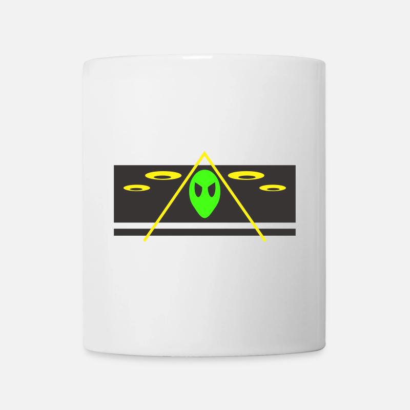 alien pyramid festival - Mug - white
