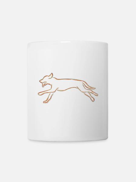 Hund Zeichnung - Tasse - Weiß