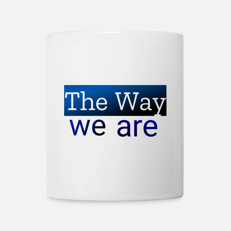 Abstrakte Wellenmuster in Blau - Tasse - Weiß