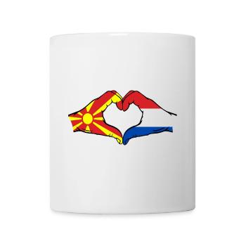Macedonia Holland Flag Hands Heart Shape - Mug - white - Front