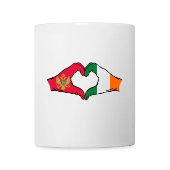 Montenegro Irland Flagge Hände Herzform - Tasse - Weiß - Vorne