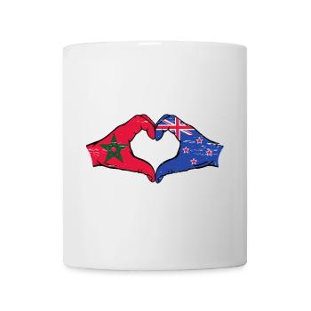 Drapeau du Maroc de la Nouvelle-Zélande Aiguilles Coeur Utilisé - Mug blanc - blanc - Devant