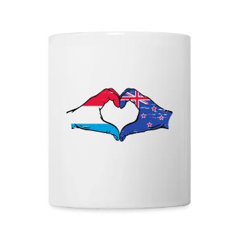 Luxembourg Drapeau de la Nouvelle-Zélande Aiguilles Coeur Utilisé - Mug blanc - blanc - Devant