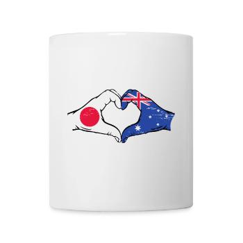 Japan Australien Flagge Hände Herzform used - Tasse - Weiß - Vorne