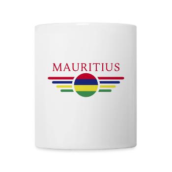 I Love Mauritius, T-Shirt Design Style Élégance - Mug blanc - blanc - Devant