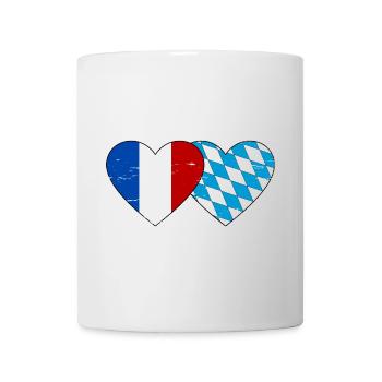 France Bavaria Flag Heart used - Mug - white - Front