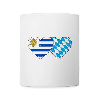 Uruguay Bavaria flag heart used - Mug - white - Front