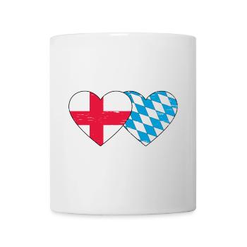England Bavaria Flag Heart used - Mug - white - Front