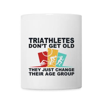 Lustiges Triathlon Design Triathleten Schwimmen Rad Laufen - Tasse - Weiß - Vorne