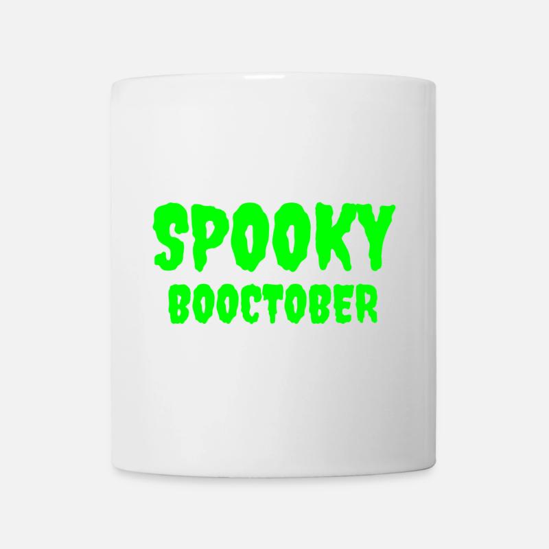 Spooky Booctober Jack-O'-Lantern Design - Mug - white